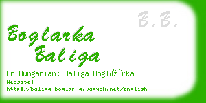 boglarka baliga business card